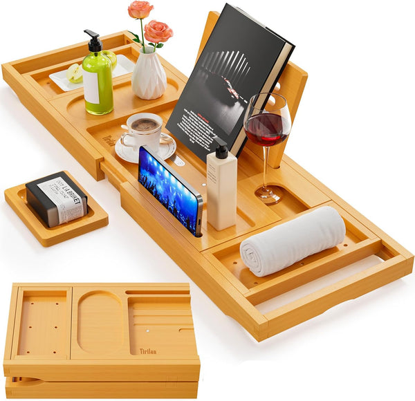 Bamboo Relaxing Bath Tray Caddy